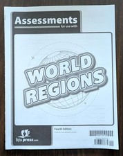BJU Press World Regions Fourth Edition Assessments 2022 Brand New  picture