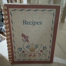 Vintage 1987 Goose Recipe Organizer Book Country Cottagecore folder  picture