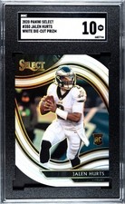 Panini 2020 Select Jalen Hurts #350 Field Level White Die-Cut Prizm RC SGC 10 picture