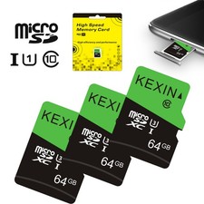 KEXIN 3 Pack Ultra Micro SDXC SD Cards 64GB Class 10 Flash TF Cards High Speed picture