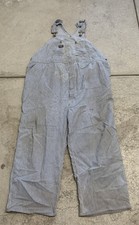 True Vintage 70’s Osh Kosh Hickory Pinstripe Men’s Workwear Overalls 44x29 Blue picture