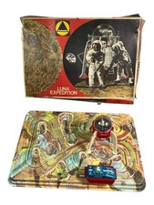 Vintage Technofix Luna Expedition Plastic & Tin Litho Space Toy w Original Box picture