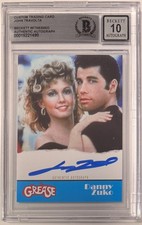 Custom Trading Card Grease #78 Signed John Travolta Beckett Witnessed AUTO 10 picture