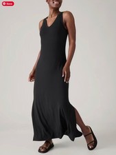 Athleta Santorini Maxi Dress – Black – Size Large Tall – NWT picture