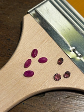 Lot of 4 natural, untreated ruby (5x3x4mm each, roughly 2ct total) and 3 spinel picture