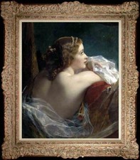 Old Master-Art Antique Oil Painting Portrait girl Noblewoman on canvas 20