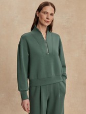 🧡NWT*Varley Davidson Sweat Half Zip Doublesoft Fabric Womens Size S Dark Forest picture