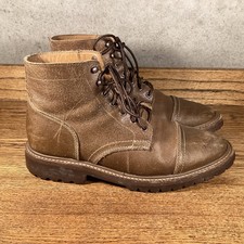 THURSDAY EVERYDAY MENS SIZE 10 BROWN LEATHER CAP TOE BOOTS  picture