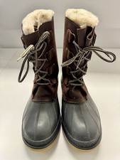 KAMIK KW2000 Insulated Waterproof Duck Boots Brown Suede Green Men's size 10 picture