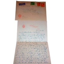 1949 Hotel Bristol Oslo Norway Letter & Cover Gates Rubber Co Volvo Denver CO picture