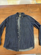 Men’s J Crew Denim Slim Shirt Large picture