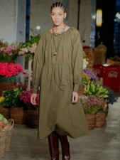 Jason Wu Olive Green Scoop Neck Midi Dress- Size M picture