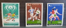 ROMANIA 1974, 1978, Football World Cup, SOCCER , Trio of MNH with Original Gum picture