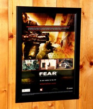 F.E.A.R. First Encounter Assault Recon Small Poster / Vintage Ad Page Framed PS3 picture