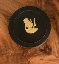 1978 Wedgwood Queen Ankhesenamun Black Basalt Trinket Box Egyptian Co picture