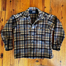 Vintage Pendleton Men's Plaid Heavy Wool “Board Shirt”/Shacket L-USA Made picture