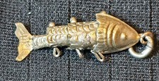 Vintage Sterling Silver Articulated Fish Charm Or Pendant picture