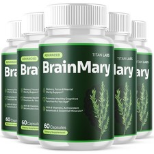 (5 Pack) BrainMary Advanced Natural Brain Support Formula Brain Mary 300 Capsule picture