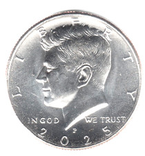 2025 P KENNEDY HALF DOLLAR GEM BRILLIANT UNCIRCULATED, LAST YEAR FOR THIS DESIGN picture