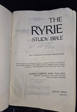 the ryrie study bible NASB moody press 1978 leather picture
