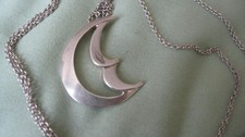 Auth Vintage Tiffany & Co Sterling Silver Modernist Long Necklace 24
