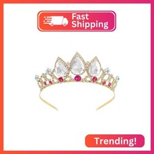 COCIDE Rapunzel Tiaras for Women Gold Crowns for Women Princess Crystal Rhinesto picture