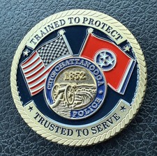 Chattanooga Police Tennessee Training Division Tactics Challenge Coin picture