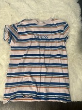 GUESS Originals Men's S Regular Striped Crew Neck Short Sleeve Tee Embroidered picture