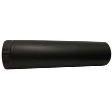 6 Inch Black Stove Pipe Snap-Lock Design Single Wall Steel 24-Gauge New picture