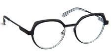 NEW J.F. REY JF3096 0010 MATTE BLACK  AND WHITE AUTHENTIC EYEGLASSES FRAME 50-20 picture