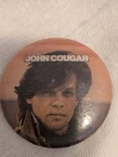 RARE Vintage 1982 JOHN COUGAR Mellencamp promo button pin American Fool 1.25