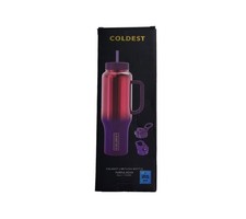 Coldest Limitless Bottle 46oz PURPLE NOVA Insulated Stainless Steel 3 Lids picture