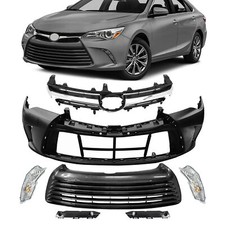 For 2015-2017 Toyota Camry LE Complete Front Bumper Set w/ Turn Signal Light picture