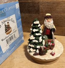 Our America Gifts Original Holiday Candle Topper Woodland Santa very cute picture
