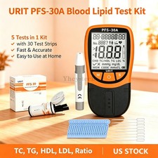 5-in-1 Home Cholesterol Test Kit Blood Lipid Triglycerides Monitor Fast Results picture