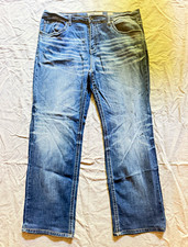 BKE SETH Denim Men’s Straight Leg Stretch Jeans Mid Rise Zip 5-Pocket 38x30 picture
