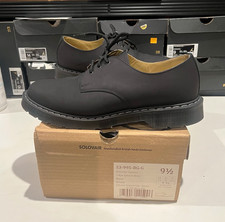 Solovair Classics 3 Eye Gibson Oxford Black Leather Men US 10.5 EU 44 picture