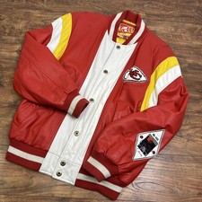 VTG 90s G-III Carl Banks Men’s M Kansas City Chiefs NFL Leather Varsity Jacket picture