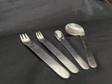 vtg ARNE JACOBSON denmark A MICHELSEN MCM spoon fork Flatware Mid Century picture