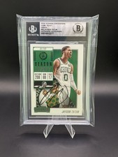 Jayson Tatum Signed 2018-19 Panini Contenders #52 Green (Beckett BAS) picture