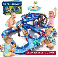 2-Tier Water Table Toys with Watermill for Kids, Upgraded Large 115PCS picture
