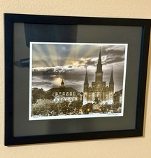 New Orleans Signed Numbered Framed Alex Demyan Photograph Jackson Square Sunset picture