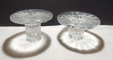 VTG 1980s Timo Sarpaneva for Iittala Ice Glass Candleholder Candlestick Set picture