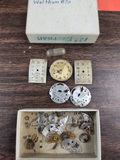 Waltham Premier 870 Watch Movement Parts Box Lot picture