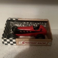 Vintage Schylling #2 Speedway Racer Indy Derby Car— NOS—Wood With Rubber Wheels picture