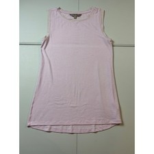 Athleta Essence Renew Sleeveless Tank Top Women Small Pink Mesh Trim Modal Blend picture
