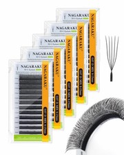 Nagaraku U Eyelash Extensions Supplies 5D U Lash 5 Trays In 1 Pack Easy Fan picture