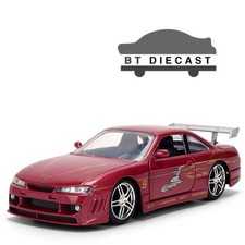 JADA FAST & FURIOUS 1997 NISSAN 240 SX S14 1/32 DIECAST MODEL CAR PINK 36772 picture