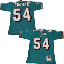 New 2006 Zach Thomas #54 Miami Dolphins Mens Mitchell & Ness Legacy Jersey $160 picture