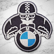 BMW MOTORCYCLE EMBROIDERED IRON ON PATCH 3.25
